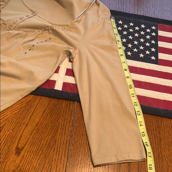 🆕Tan Henley type Top🌿JONES NY Sport 3/4 Sleeve - Picture 8 of 8